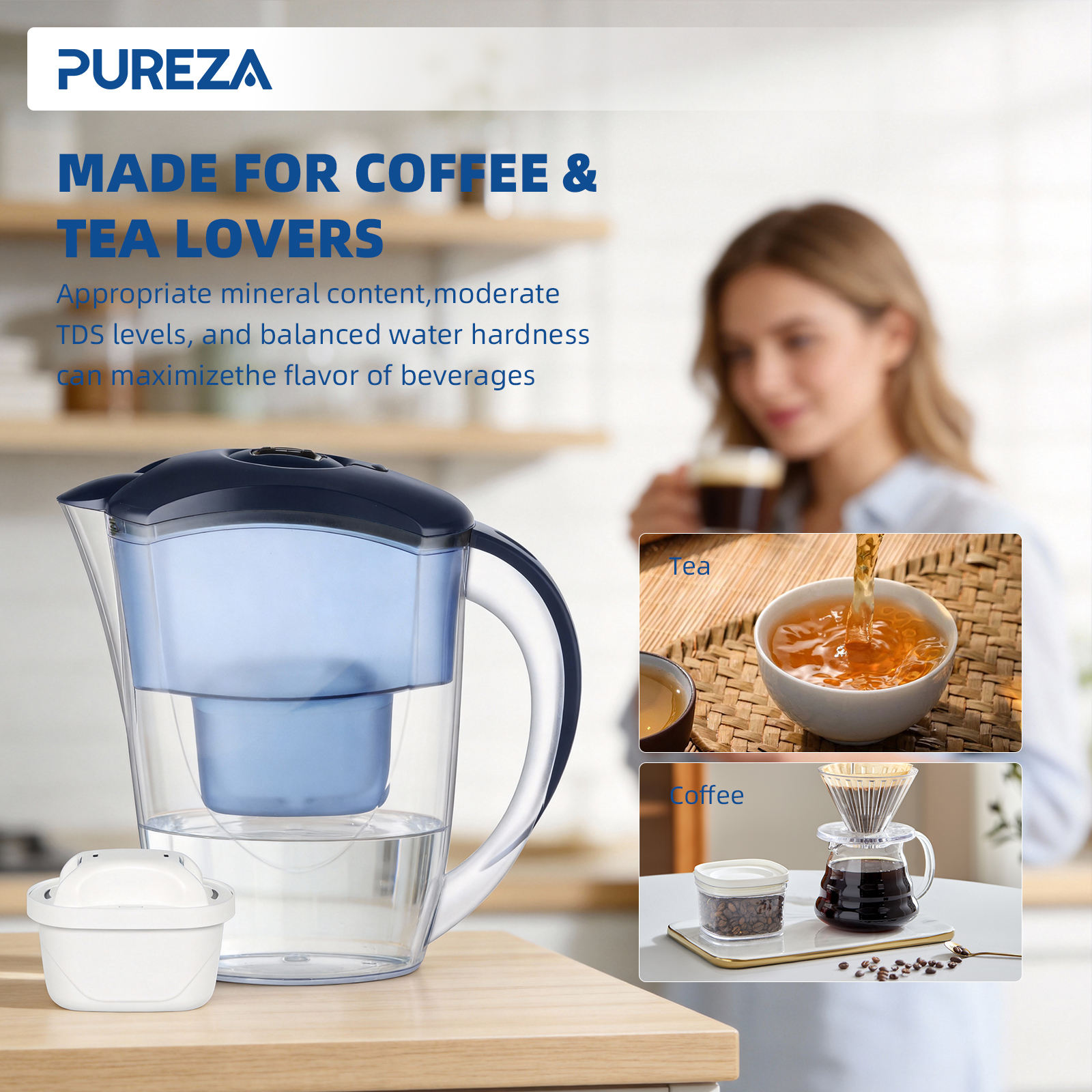 Jarra Filtradora de Agua con Filtro de Carbón - Imagen 3